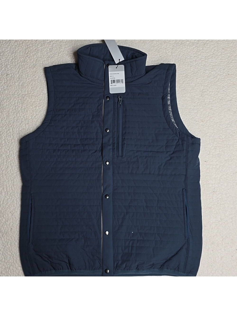 961 NWT A4 Channel Quilted Double Faced Vest Sz Med Teal - Picture 2 of 6